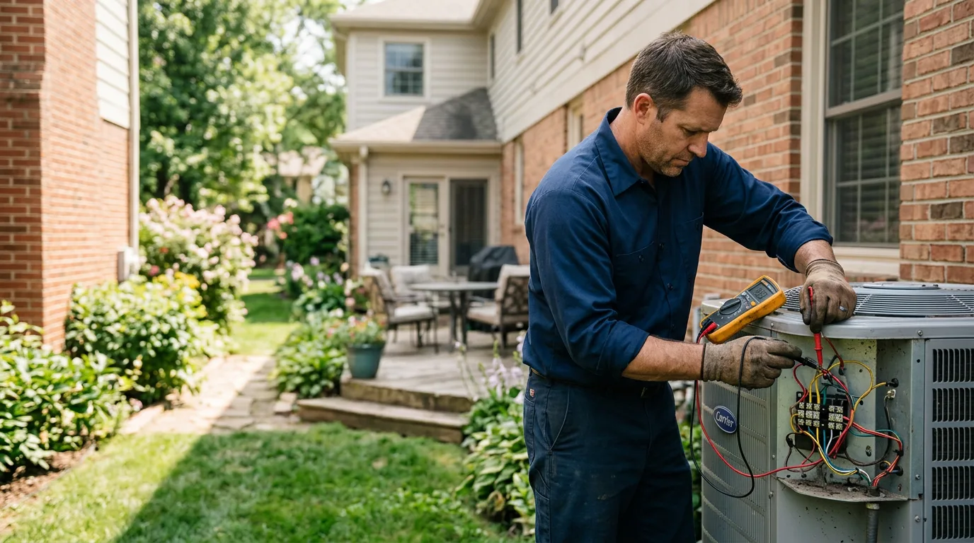 HVAC technician working near Lyndon Center, VT